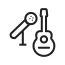 guitar-and-mic-line-icon-vector